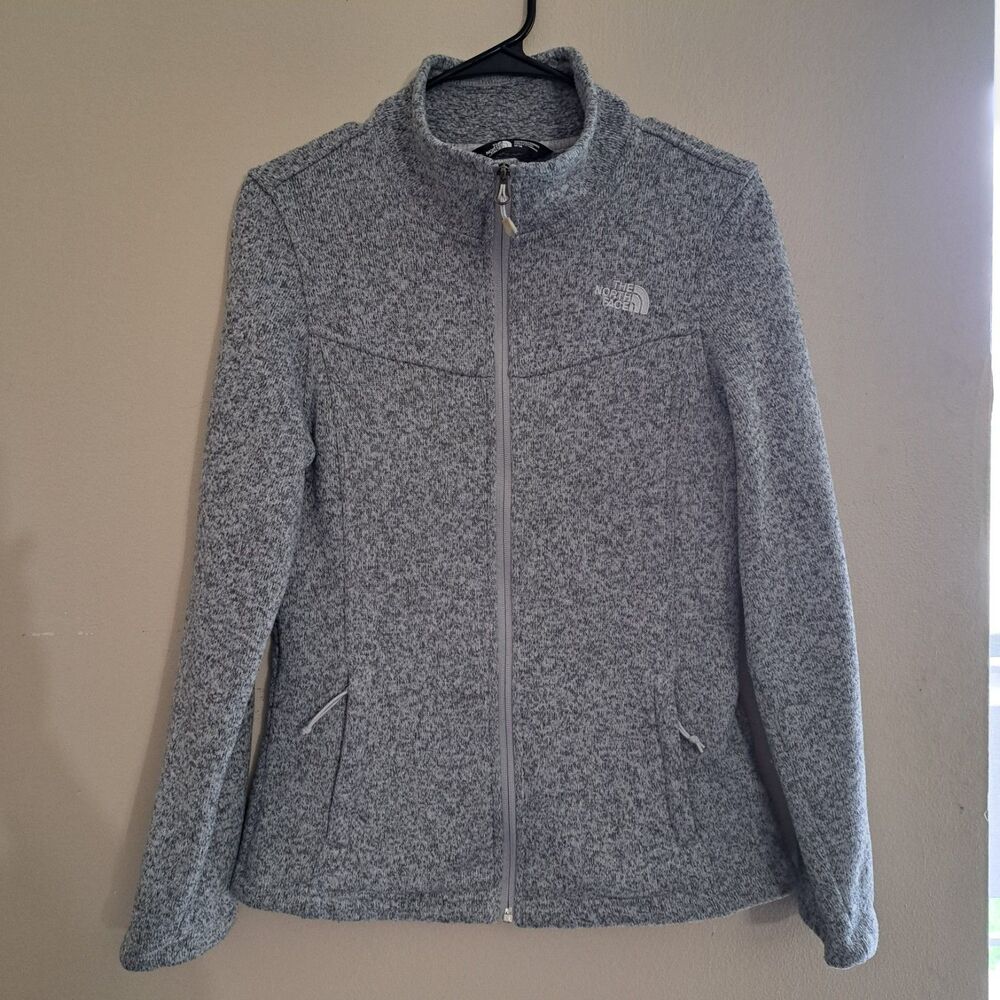 The North Face Jacket Womens Medium Gray Full Zip Hiking Fleece *